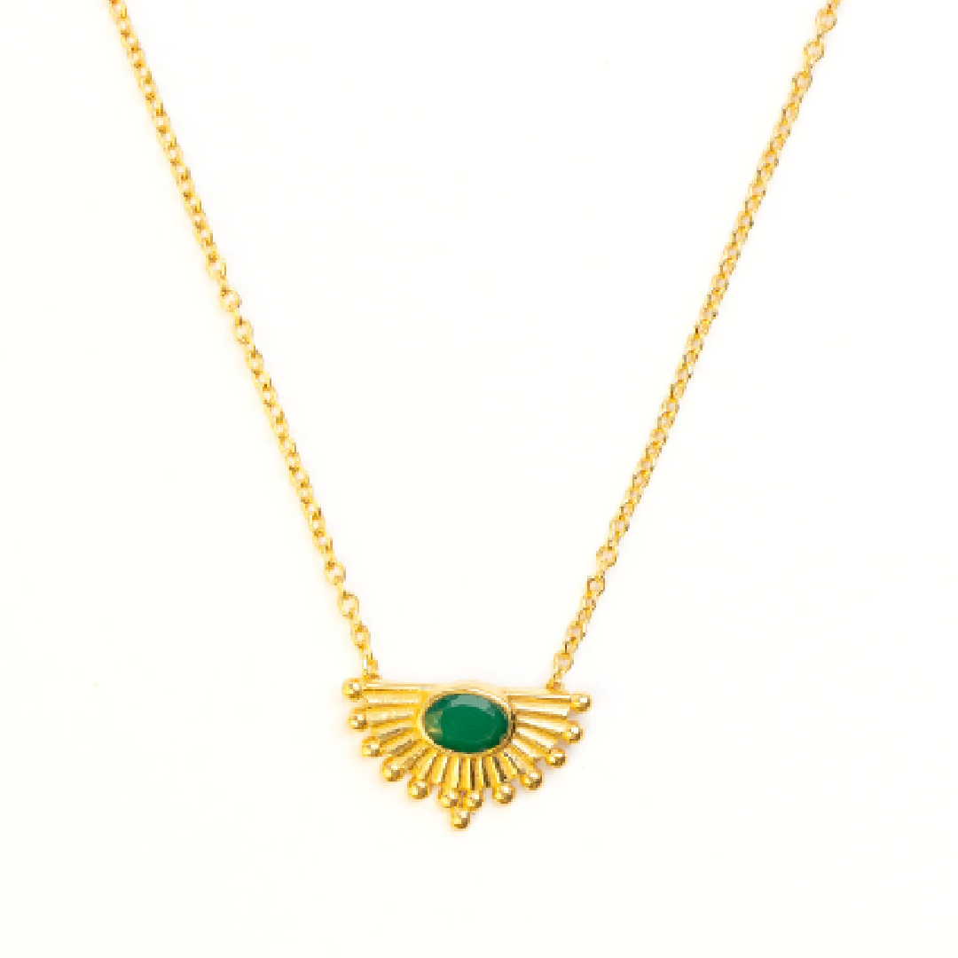 Feathered Fan Necklace