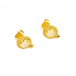 Load image into Gallery viewer, Moonstone Floral Earrings
